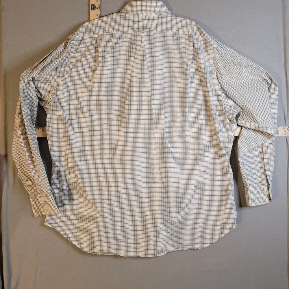 Polo Ralph Lauren Regent‎ Classic Fit Mens XXL Plaid Button Down Shirt Green Tan